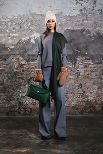 Mala kožna torba na preklop sa dva kaiša Tiffany Production