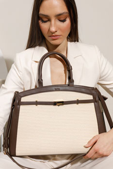 Elegantna torba sa kombinacijom materijala Tiffany Production
