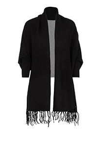 Crni pončo sa resama Tiffany Production