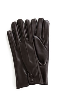 Ženske rukavice od eko kože sa ukrasnim dugmićima Tiffany Production
