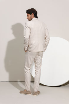 Bež pantalone sa kariranim dezenom Tiffany Production