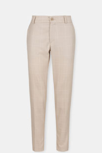 Bež pantalone sa kariranim dezenom Tiffany Production