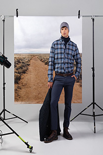 Muška karirana košulja dugih rukava Tiffany Production