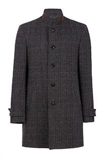 Karirani muški kaput sa visokom kragnom Tiffany Production