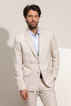 Tiffany Production Bež sako sa kariranim dezenom