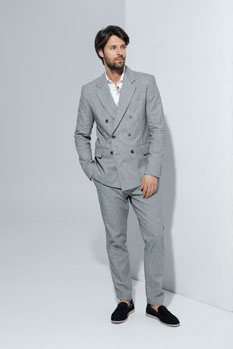 Tiffany Production Sako na dvoredno kopčanje sa lanom