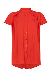 Tiffany Production Bluza kratkih rukava asimetrične dužine sa visokom kragnom