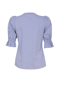 Bluza naglašenih rukava sa V izrezom Tiffany Production