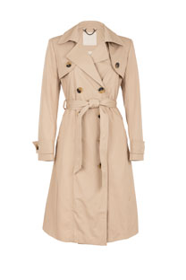 Tiffany Production Ženski mantil sa kontrasnim dugmićima i kaišem