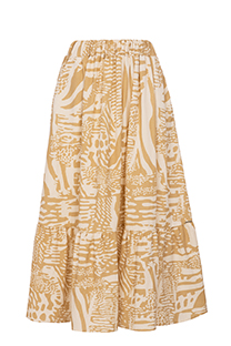 Midi suknja sa karnerima na donjem rubu Tiffany Production