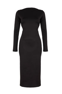 Tiffany Production Midi haljina dugih rukava sa bočnim šlicem