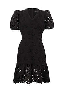 Mini haljina od veza sa karnerom na donjem rubu Tiffany Production