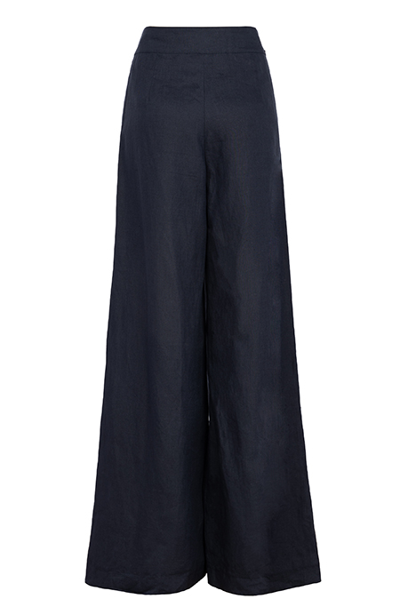 Ženske pantalone širokih nogavica od 100% lana Tiffany Production