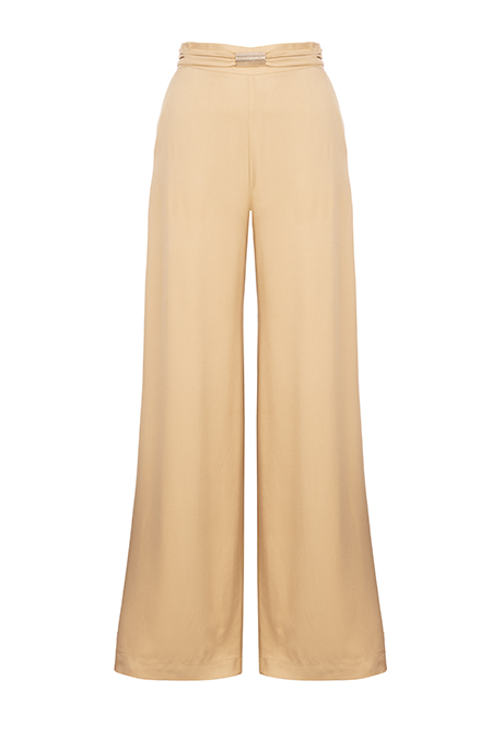 Tiffany Production Viskozne pantalone sa metalnim detaljem