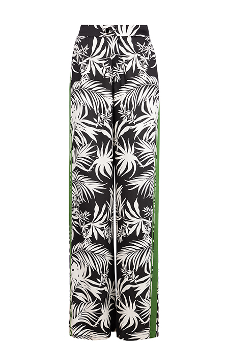 Tiffany Production Ženske pantalone u dezenu sa kontrastnim umetkom