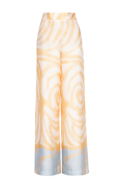 Tiffany Production Ženske pantalone širokih nogavica u dezenu