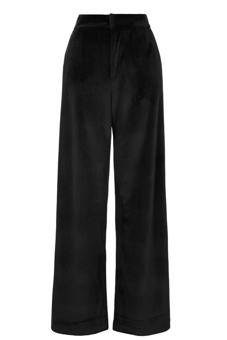 Tiffany Production Plišane pantalone širokih nogavica sa džepovima