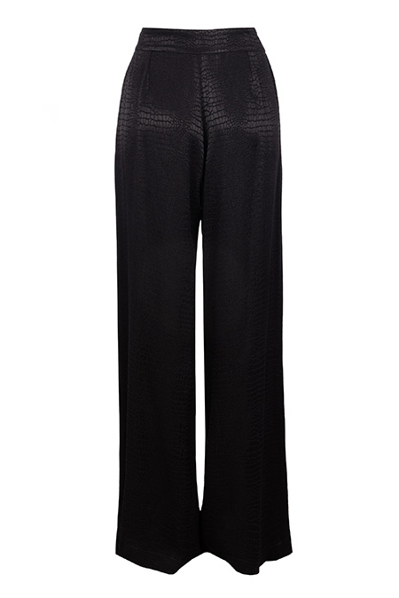 Široke viskozne pantalone dubokog struka sa džepovima Tiffany Production