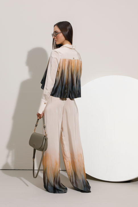Pantalone širokih nogavica sa ombre efektom Tiffany Production