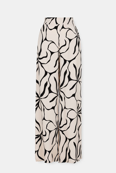 Lagane pantalone sa floralnim motivom Tiffany Production
