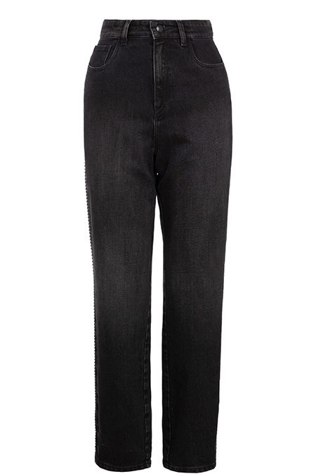 Tiffany Production Ženske crne farmerke dubokog struka