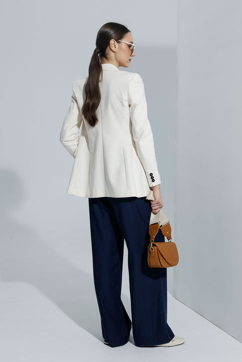 Tencel pantalone širokog kroja u denim stilu Tiffany Production