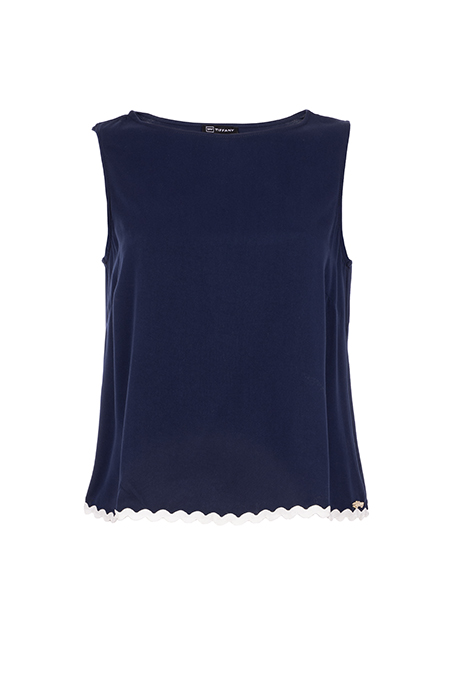 Tiffany Production Bluza bez rukava sa kontrastnim rubom