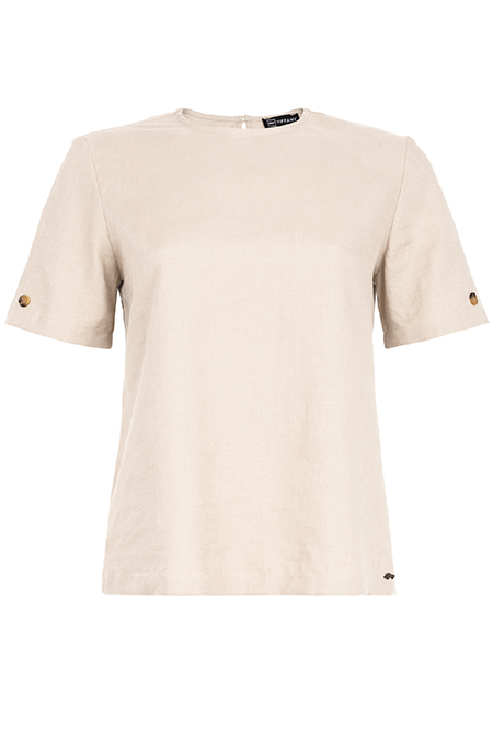 Bluza kratkih rukava od 100% lana Tiffany Production