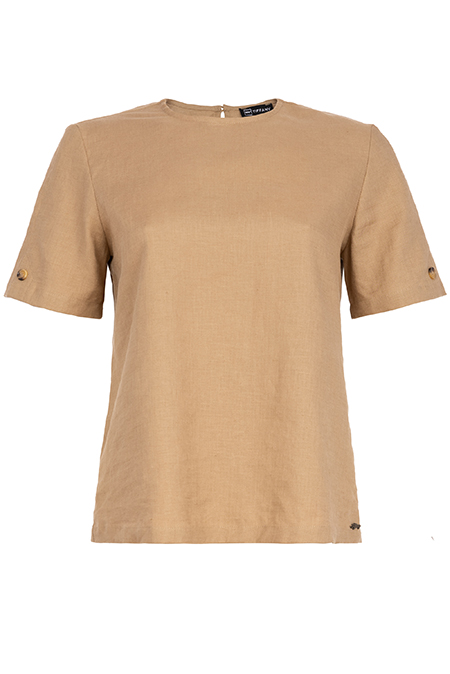 Tiffany Production Bluza kratkih rukava od 100% lana