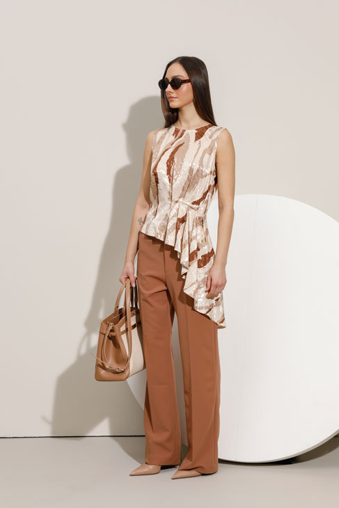 Asimetrična bluza od viskoze Tiffany Production