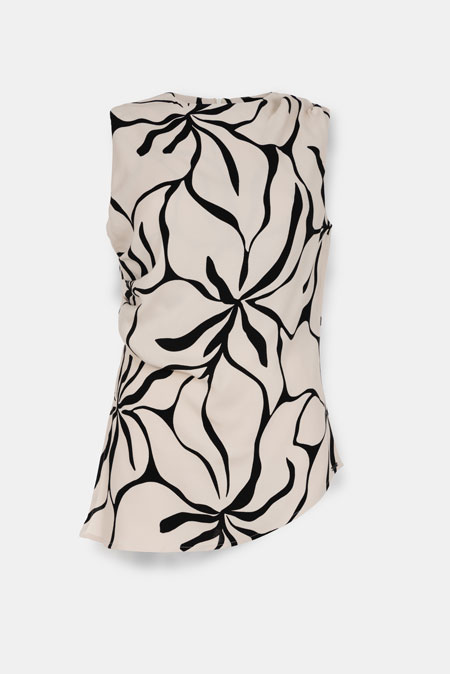 Bluza bez rukava sa cvetnim dezenom Tiffany Production