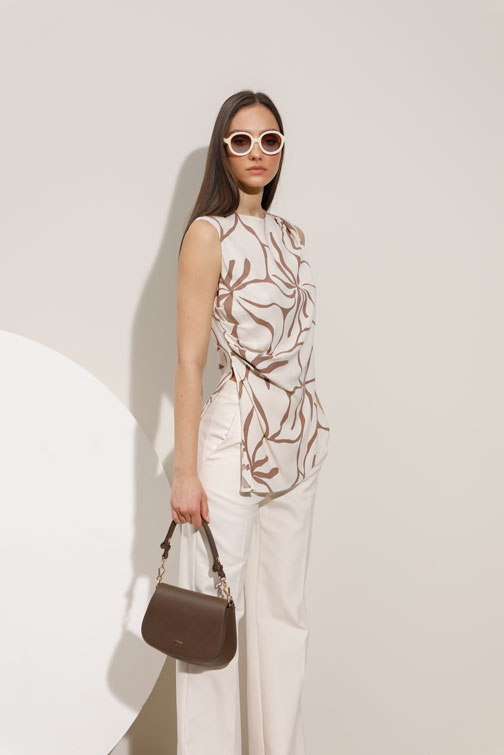 Bluza bez rukava sa cvetnim dezenom Tiffany Production