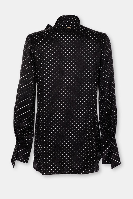 Satenska bluza sa tufnicama i mašnom Tiffany Production