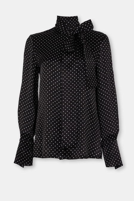 Satenska bluza sa tufnicama i mašnom Tiffany Production