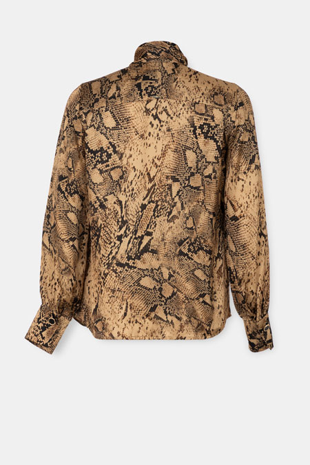 Bluza sa mašnom i animal printom Tiffany Production