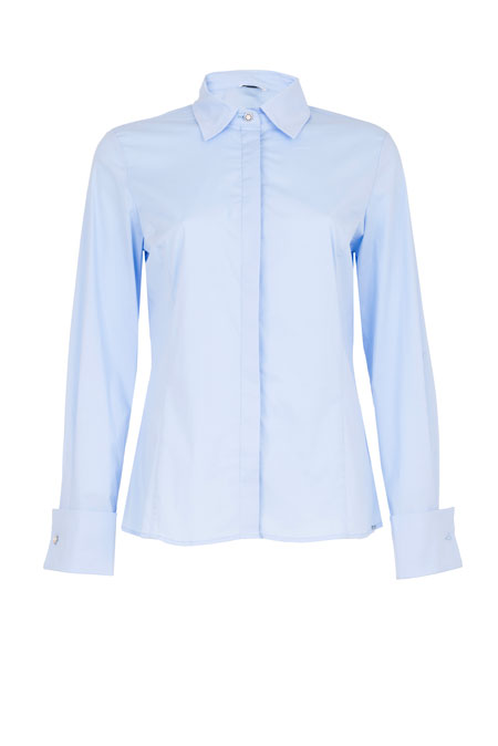 Ženska jednobojna košulja sa skrivenim kopčanjem Tiffany Production