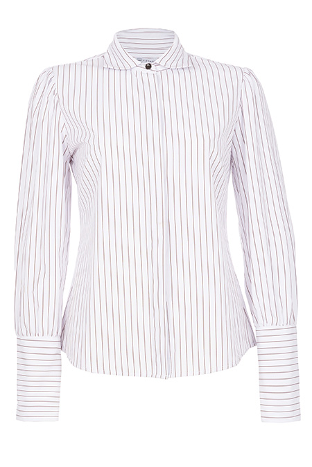 Ženska prugasta košulja sa dugim rukavima i ukrasnim dugmićima Tiffany Production