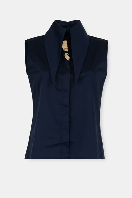 Tiffany Production Košulja bez rukava sa naglašenom kragnom