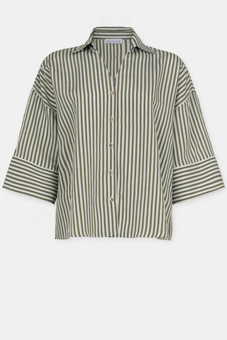 Tiffany Production Oversize prugasta košulja
