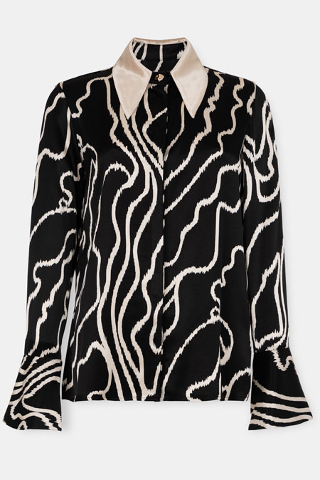 Košulja od viskoze sa naglašenom kragnom Tiffany Production