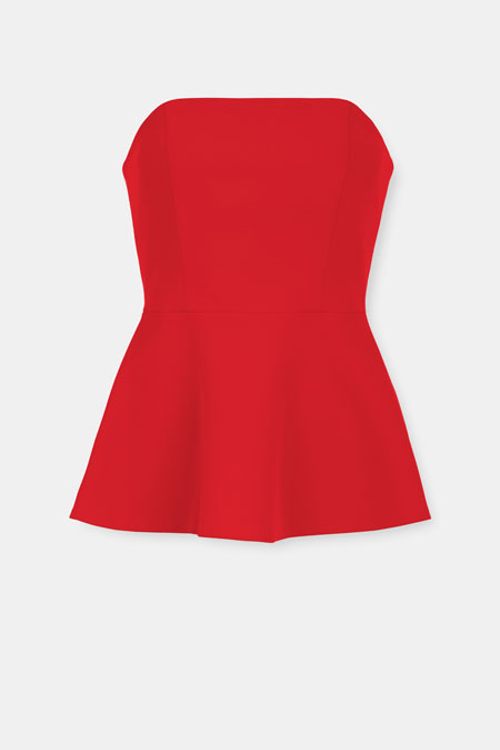 Top bez bretela sa naglašenim strukom Tiffany Production