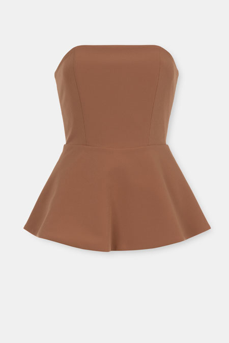 Top bez bretela sa naglašenim strukom Tiffany Production