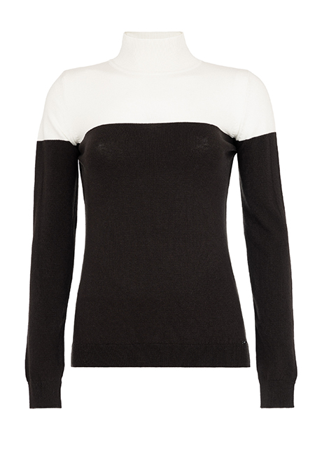 Ženski džemper sa visokom kragnom u dve nijanse Tiffany Production