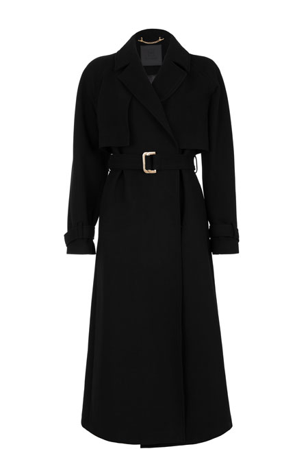 Tiffany Production Moderni ženski midi kaput sa kaišem 