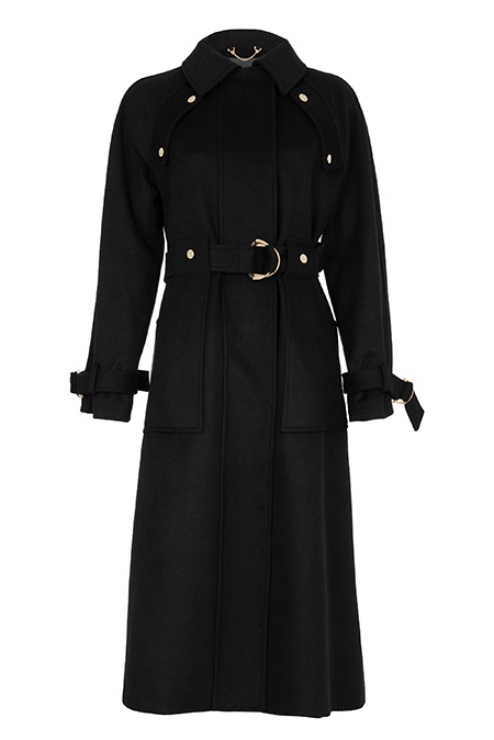 Tiffany Production Ženski midi kaput sa skrivenim kopčanjem