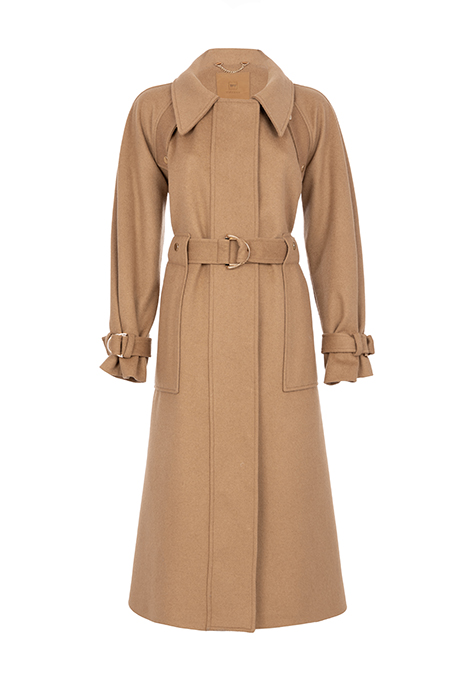 Ženski midi kaput sa skrivenim kopčanjem Tiffany Production