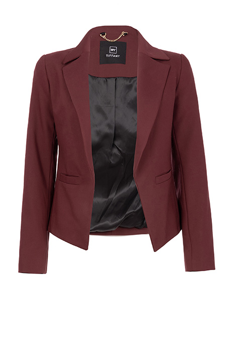 Ženski kratki sako bez kopčanja sa kragnom i reverima Tiffany Production