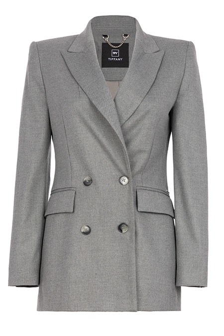 Ženski sako sa kragnom i duplim kopčanjem Tiffany Production