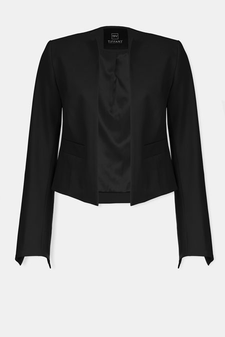 Kratki elegantni sako bez revera Tiffany Production