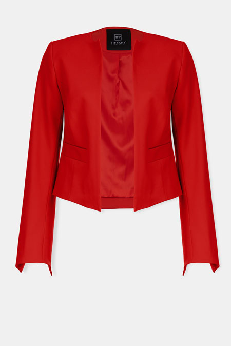 Kratki elegantni sako bez revera Tiffany Production